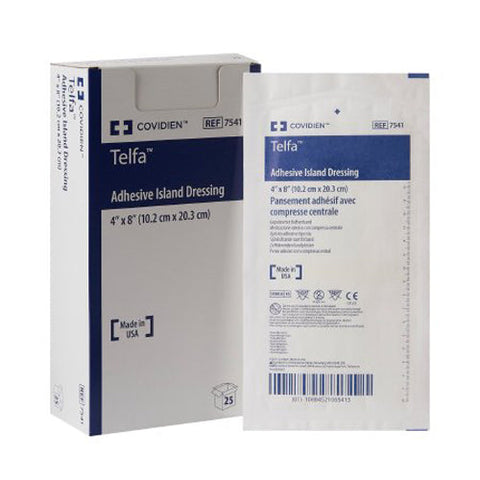 Cardinal, Telfa White Adhesive Dressing 4 x 8 Inch, Box Of 25 Cardinal