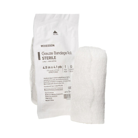 McKesson, Sterile Fluff Bandage Roll 4-1/2 Inch x 4-1/10 Yard, 1 Roll McKesson