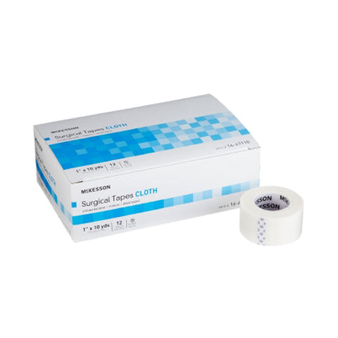 McKesson, Silk-Like Cloth Medical Tape 1 Inch x 10 Yard White, 1 Roll McKesson