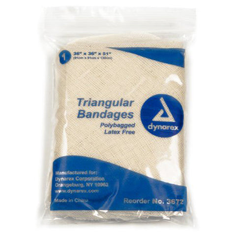 Dynarex, Triangular Bandage 36 x 36 x 51 Inch, Box Of 12 Dynarex