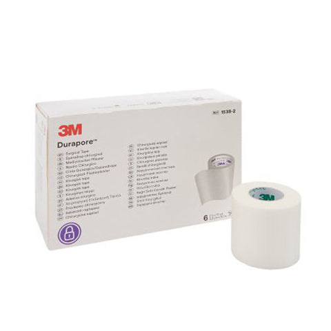 3M, Durapore Silk-Like Cloth Medical Tape 2 Inch x 10 Yard White, 1 Roll 3M