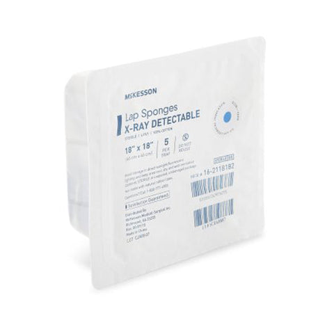 McKesson, Laparotomy Sponge 18 x 18 Inch, Pack Of 5 McKesson