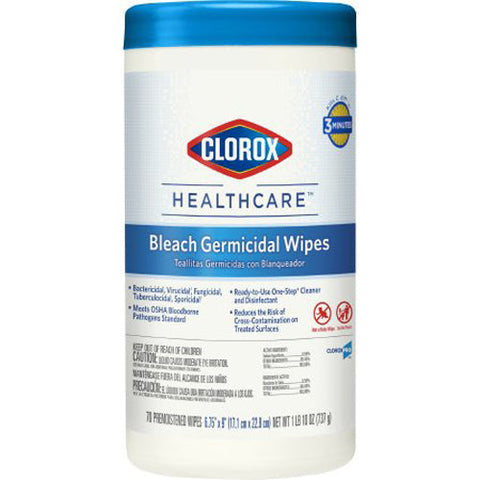 Clorox Healthcare, Surface Disinfectant Cleaner Bleach Germicidal Wipe Scent NonSterile, Box Of 1 Clorox Healthcare