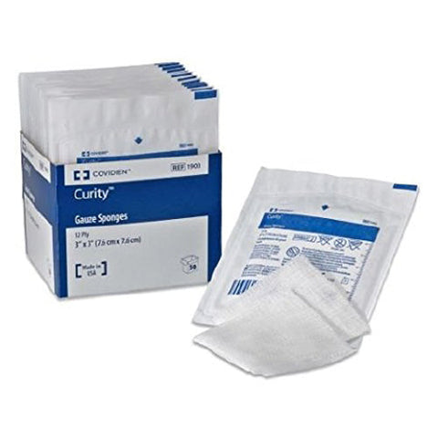 Cardinal, Curity Sterile USP Type VII Gauze Sponge 4 x 4 Inch, Box Of 10 Cardinal