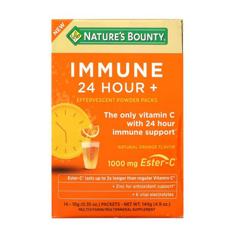Nature's Bounty, Immune 24+ Effervescent Powder Packs, 14 Count Nature's Bounty