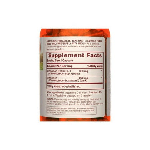 Sundown Naturals, Cinnamon, 1500 mg, 200 Count Sundown Naturals