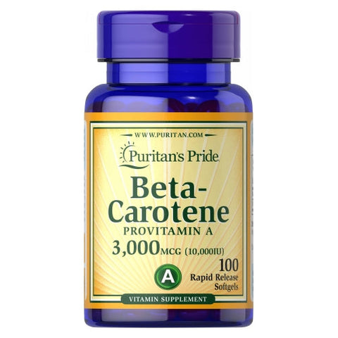 Puritan's Pride, Beta-Carotene 10,000 IU, 100 Softgels Puritan's Pride
