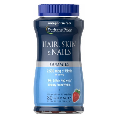 Puritan's Pride, Hair, Skin & Nails Gummies, 80 Gummies Puritan's Pride