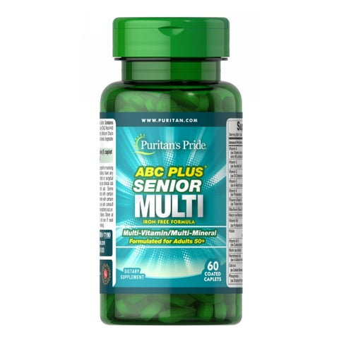 Puritan's Pride, ABC Plus Senior Multivitamin Multi-Mineral Formula with Zinc, 60 Caplets Puritan's Pride