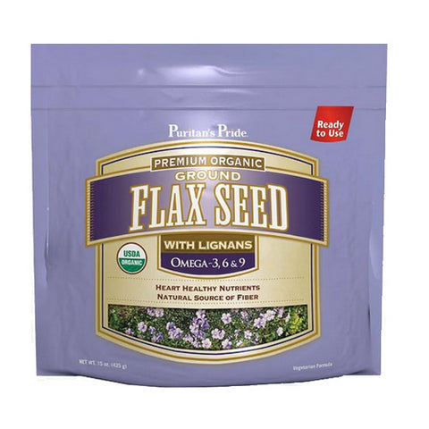Puritan's Pride, Organic Cold Milled Ground Flax Seed, 100 Caps