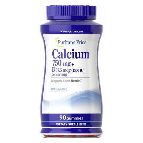 Puritan's Pride, Calcium + Vitamin D Gummies, 1500 IU, 90 Gummies Puritan's Pride