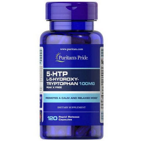Puritan's Pride, 5-HTP 100 (Griffonia Simplicifolia), 100 mg, 120 Capsules Puritan's Pride