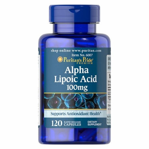 Puritan's Pride, Alpha Lipoic Acid, 100 mg, 120 Capsules Puritan's Pride