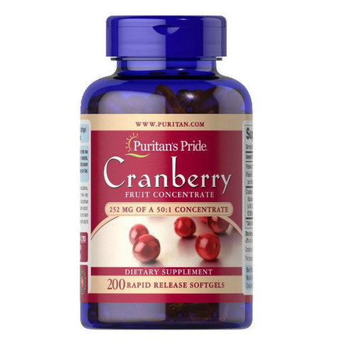 Puritan's Pride, Triple Strength Cranberry Fruit Concentrate, 12600 mg, 200 Softgels Puritan's Pride