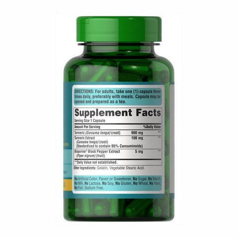 Puritan's Pride, Turmeric Curcumin with Bioperine, 1000 mg, 120 Capsules Puritan's Pride
