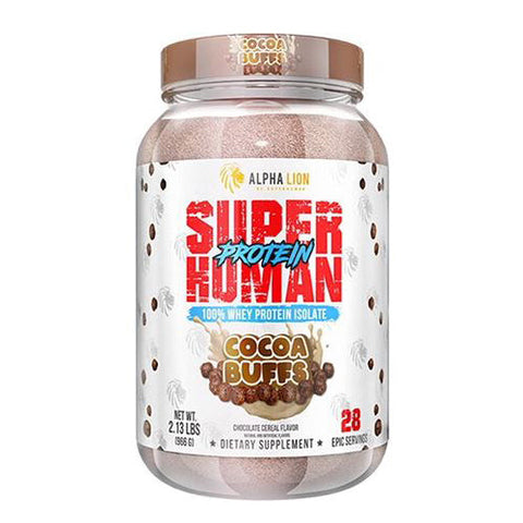 Alpha Lion, Superhuman Protein, CaCao Buffs Chocolate Cereal 28 Servings Alpha Lion