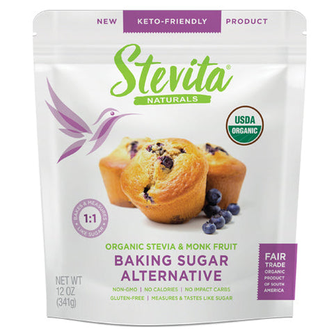 Stevita, Bake It Better Org Monk Fruit Pouch, 12 Oz Stevita