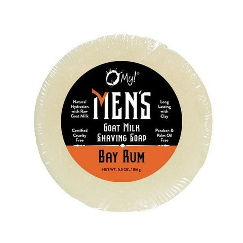 O MY!, Men'S Goat Milk Shaving Soap Bay Rum, 5.5 Oz O MY!