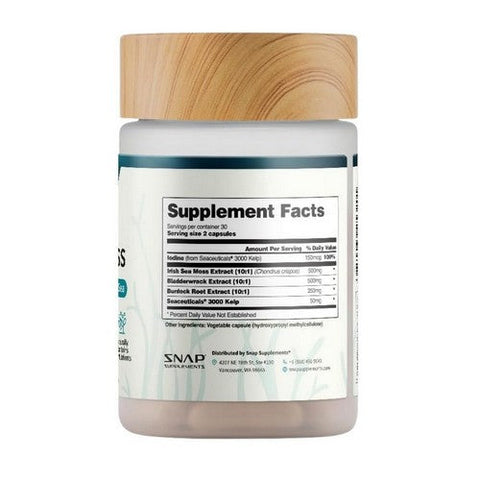 Snap Supplements, Irish Sea Moss, 60 Caps Snap Supplements