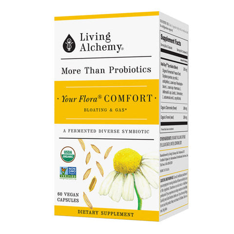 Living Alchemy, Your Flora Probiotics Comfort Gas and Bloating, 60 Caps Living Alchemy