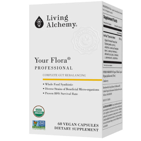 Living Alchemy, Your Flora Probiotics Professional Complete Gut Rebalancing, 60 Caps Living Alchemy