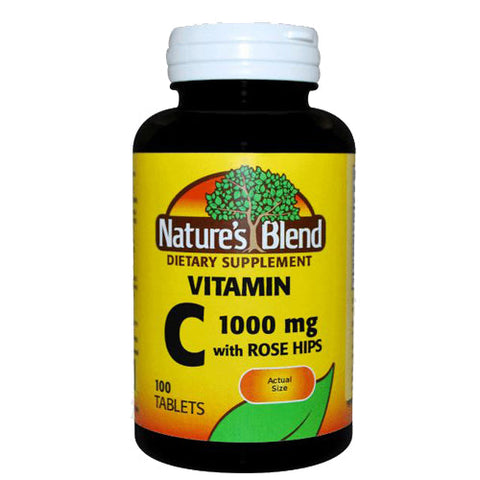 Nature's Blend, Vitamin C With Rose Hips, 1000 Mg, 100 Tabs Nature's Blend