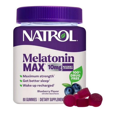 Natrol, MelatoninMax Sleep Blueberry, 10 Mg, 80 Gummies Natrol