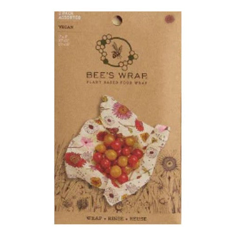 Bees Wrap, Meadow Magic Assorted Vegan Wraps, 3 Counts Bees Wrap