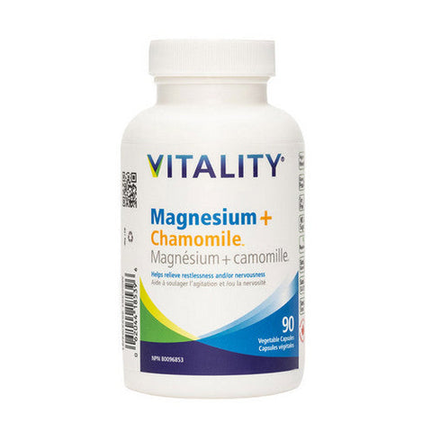 Vitality, VITALITY Magnesium + Chamomile, 90 VegCaps Vitality