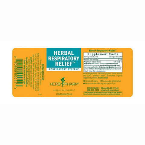 Herb Pharm, Herbal Respiratory Relief, 1 Oz Herb Pharm