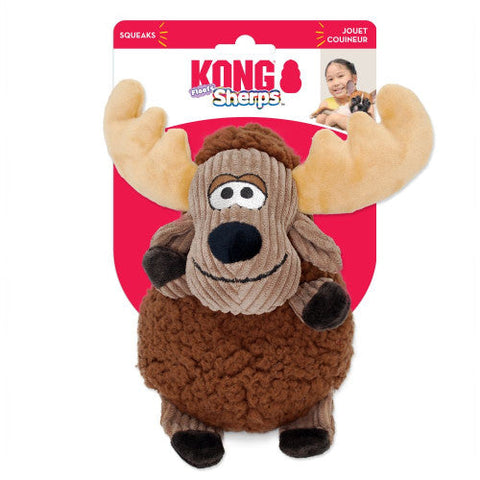 KONG Sherps Floofs Moose Plush SqueakDog Toy 1 Each/Medium by Kong