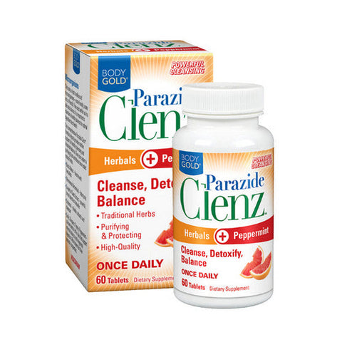 Body Gold, Parazide Clenz, 60 Count Body Gold