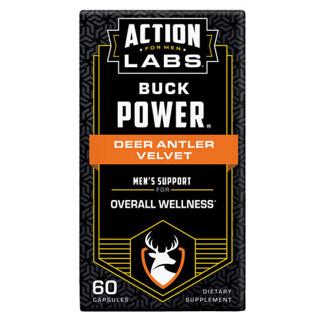 Action Labs, Buck Power Deer Antler Velvet, 60 Caps Action Labs