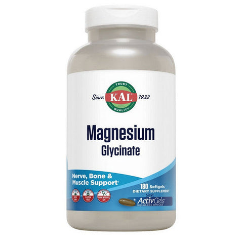 Kal, Magnesium Glycinate ActivGels, 180 Count Kal