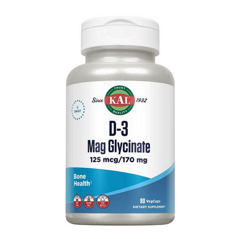 Kal, D-3 Mag Glycinate, 90 Count Kal