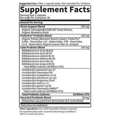 Garden of Life, Dr. Formulated Probiotics Calm, 50 Billion, 30 Caps Garden of Life