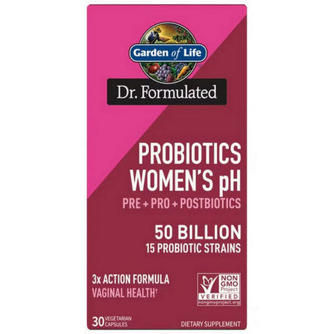 Garden of Life, Dr. Formulated Probiotics Women's pH, 50 Billion, 30 Caps Garden of Life