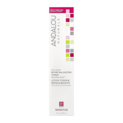 Andalou Naturals, 1000 Roses Biome Balancing Toner Sensitive, 6 Oz