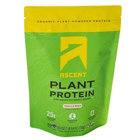 Ascent, Organic Vanilla Bean Plant Protein Post Workout Powder, 25.4 Oz Ascent