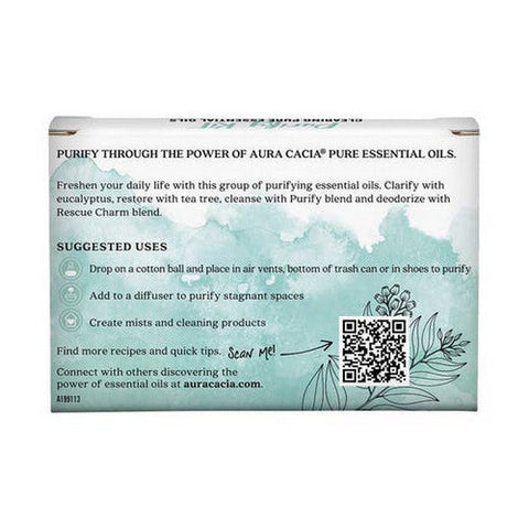 Aura Cacia, Purify Essential Oil Kit, 1 Oz Aura Cacia