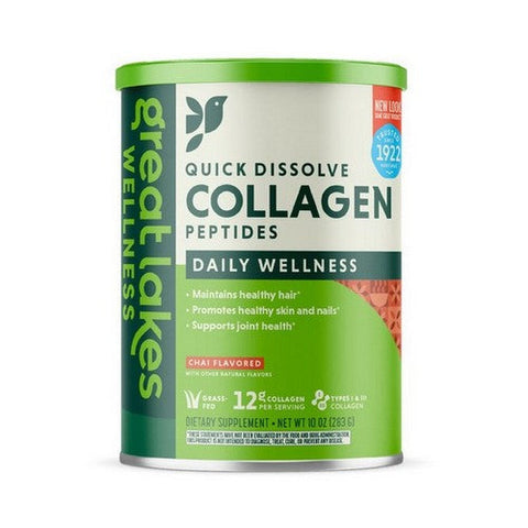 Great Lakes Wellness, Collagen Peptides Chai Flavored, 10 Oz Great Lakes Wellness