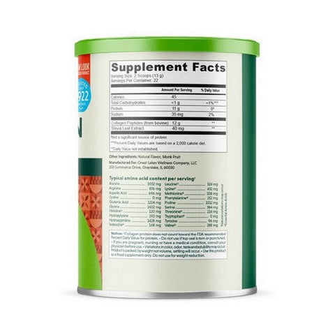 Great Lakes Wellness, Collagen Peptides Chai Flavored, 10 Oz Great Lakes Wellness
