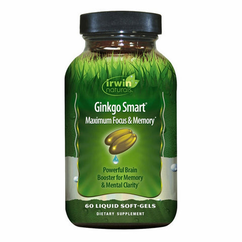Irwin Naturals, Ginkgo Smart Maximum Focus & Memory, 60 Softgels Irwin Naturals