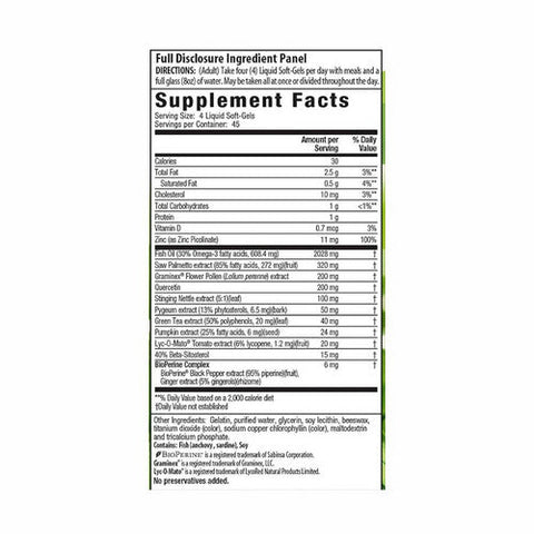 Irwin Naturals, Pro-Active Male Prosta-Strong Healthy Urinary Flow, 180 Softgels Irwin Naturals