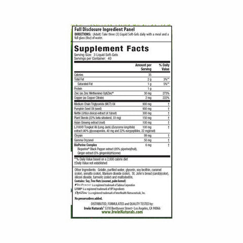 Irwin Naturals, Testosterone Up, 120 Softgels Irwin Naturals