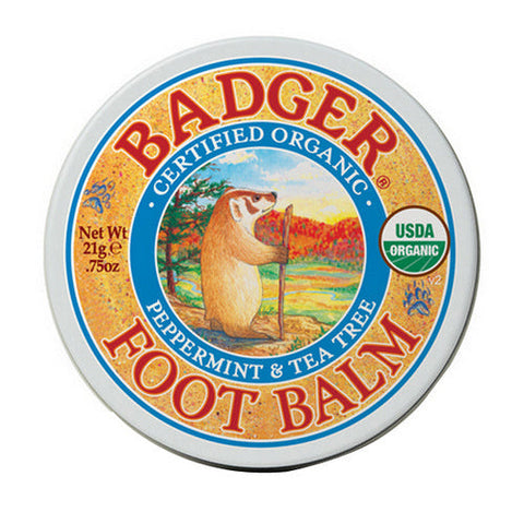 Badger Balm, Foot Balm Tin, 21 Grams Badger Balm