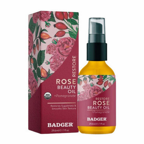 Badger Balm, Rose Face Oil, 28 Grams Badger Balm