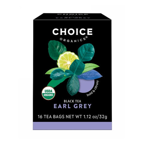 Choice Organic Teas, Organic Earl Grey Tea, 32g, 16 Bags Choice Organic Teas