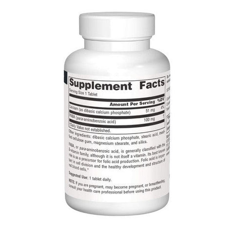 Source Naturals, PABA, 100 mg, 100 Tabs Source Naturals