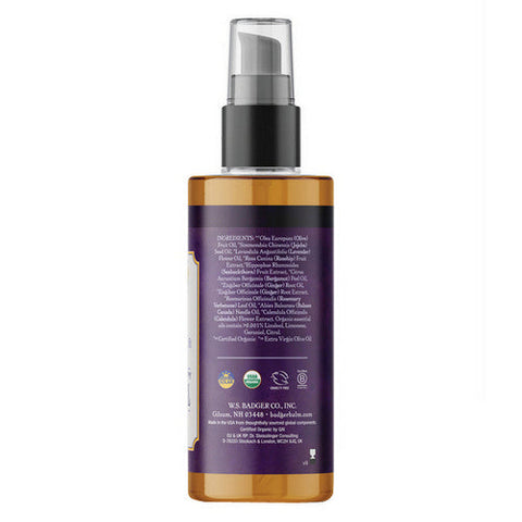 Badger Balm, Lavender Massage Oil, 4 Oz